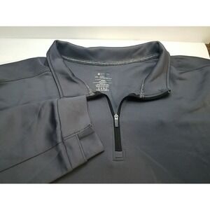 Member's Mark Mens Tech Knit 1/4 Zip Pullover 2XL Charcoal Sky Gray Long Sleeve